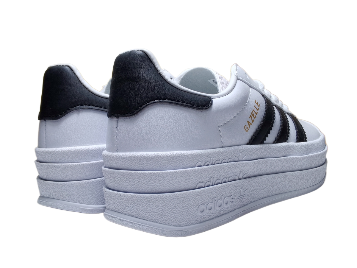 אדידס גאזל- ADIDAS GAZELLE BOLD SHOES White Black – תמונה 5