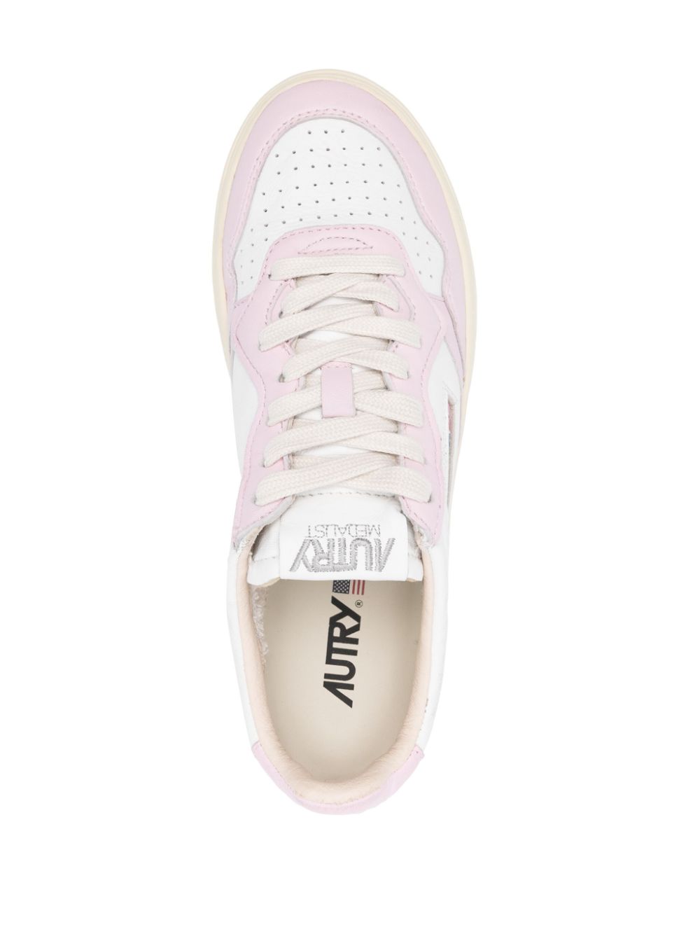 סניקרס - AUTRY Medalist Sneakers White Pink Beige – תמונה 4