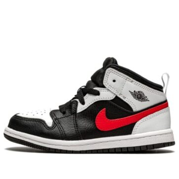Air Jordan 1 Low Gray Black Red ילדים – נייק ג'ורדן