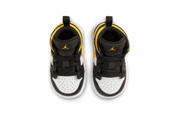 Air Jordan 1 Low Black Yellow White ילדים – נייק ג'ורדן – תמונה 3