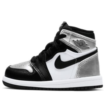 Air Jordan 1 Low Silver Black White ילדים – נייק ג'ורדן