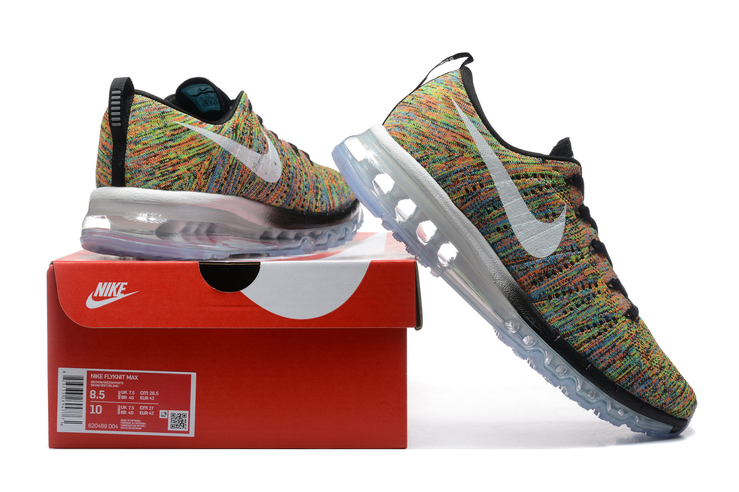 נעלי נייק-Nike air max Flyknit 2014 Multicolor White – תמונה 8