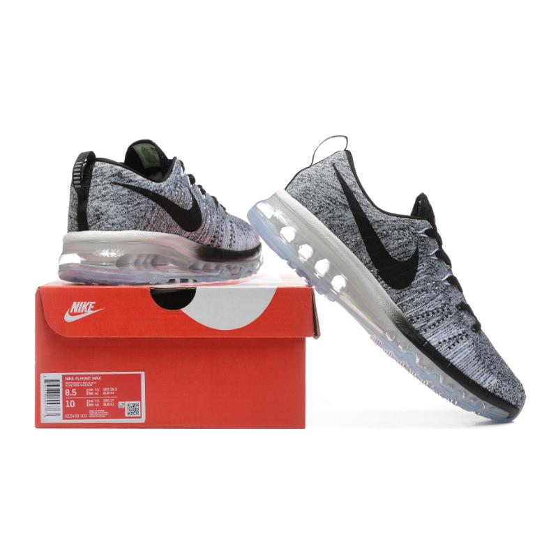 נעלי נייק-Nike air max Flyknit 2014 White Black – תמונה 3