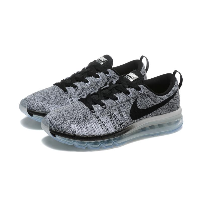 נעלי נייק-Nike air max Flyknit 2014 White Black – תמונה 4