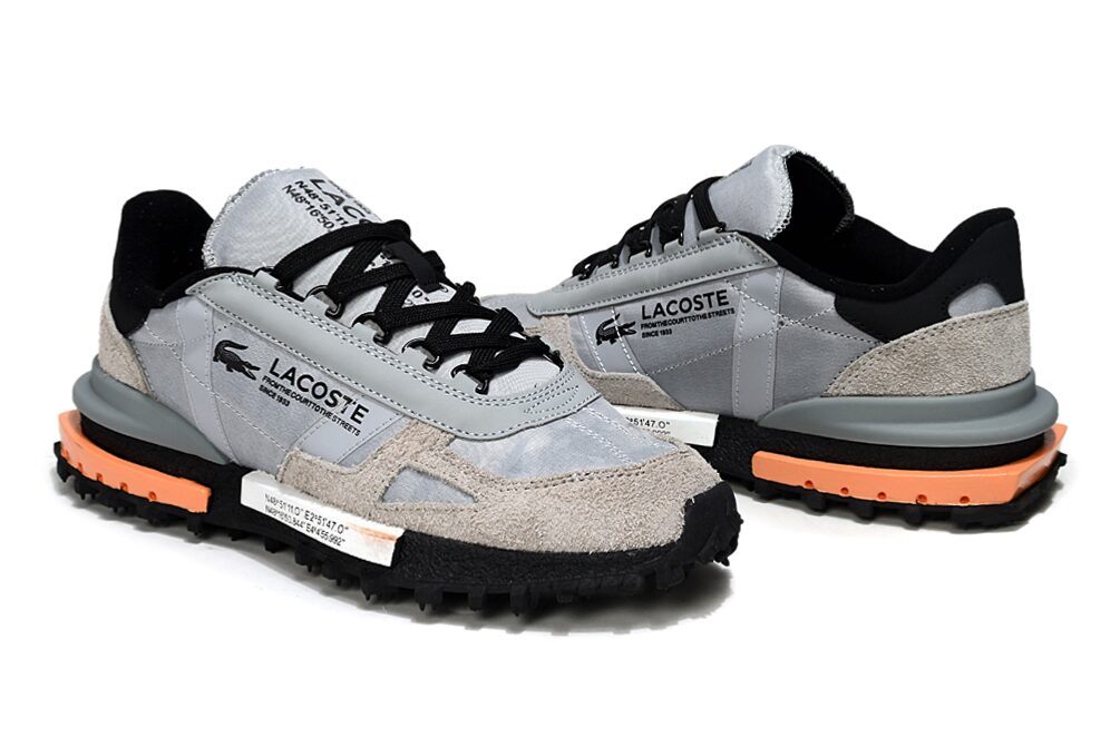 נעלי לקוסט-LACOSTE SHOES GRAY ORANGE – תמונה 3