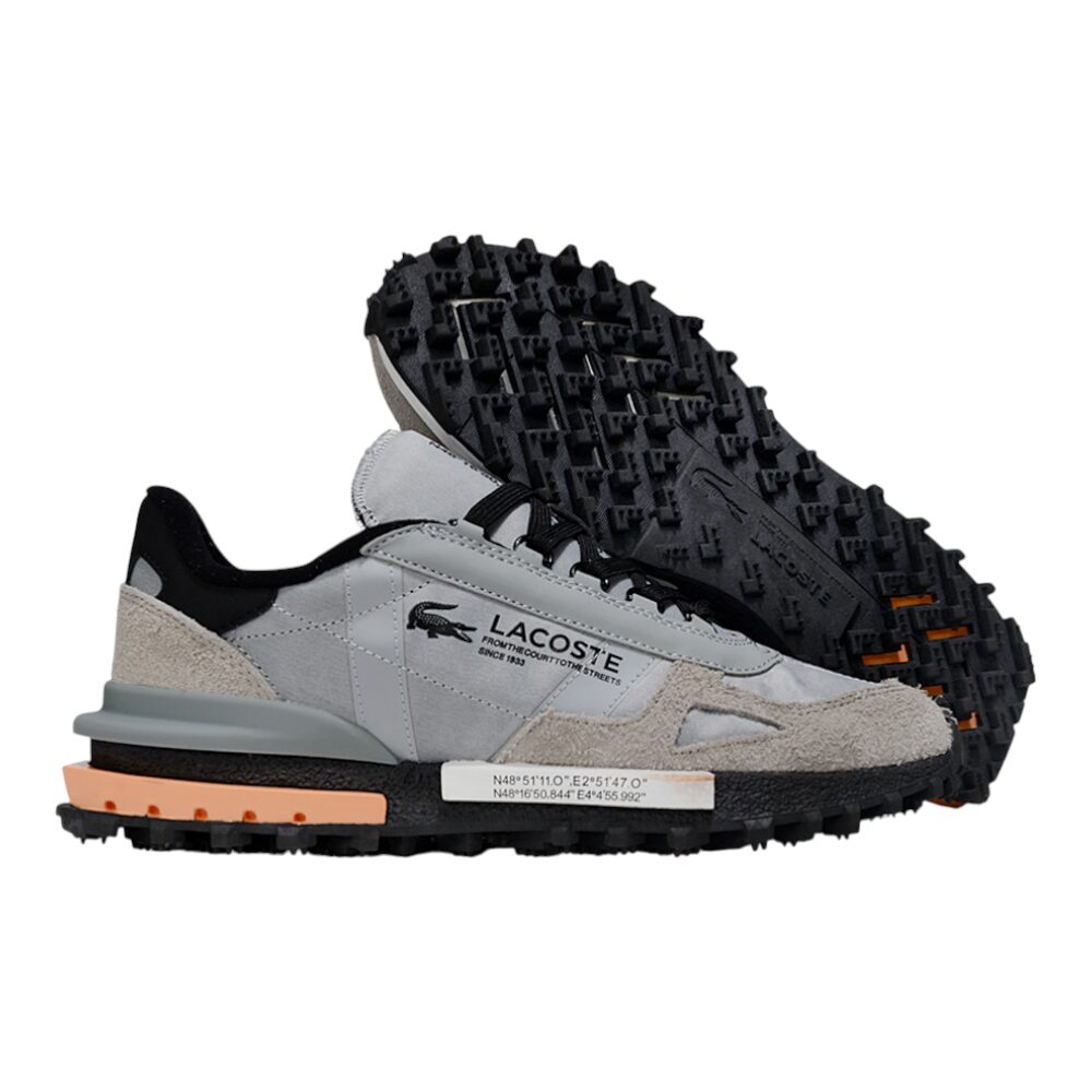 נעלי לקוסט-LACOSTE SHOES GRAY ORANGE